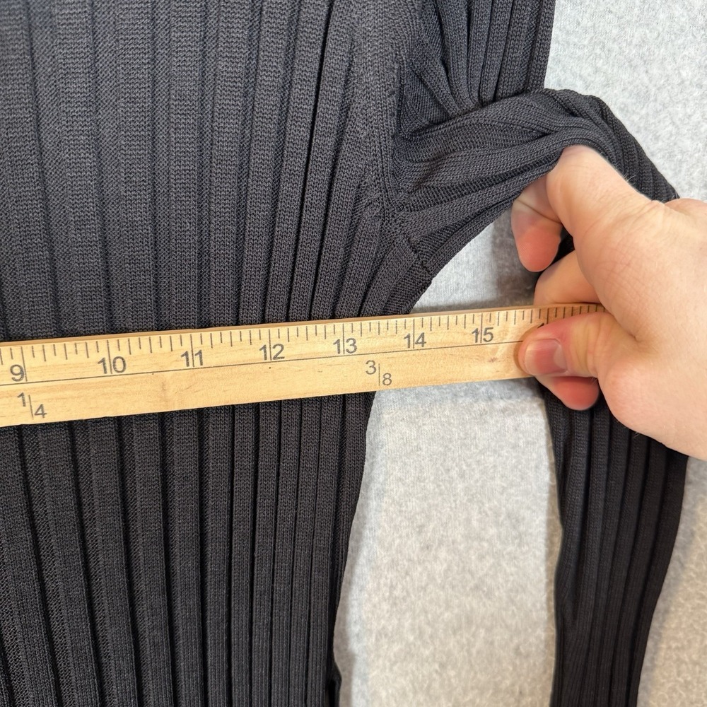 NWT DISSH Ada Midi in Black Long Sleeve Stretch Ribbed Knit Stretch Dress XS - Picture 5 of 8